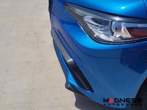 Alfa Romeo Giulia Front Canards - Carbon Fiber - V2 - Feroce Carbon - Sport/ Ti/ Veloce